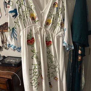 Boho embroidered dress sz L